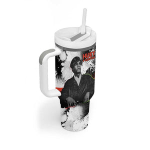 Huey P. Newton Tumbler With Handle Revolutionary Portrait - Panther Graphic Surrender to the Revolution Quote - African Pride