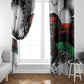 Huey P. Newton Window Curtain Revolutionary Portrait - Panther Graphic Surrender to the Revolution Quote - African Pride