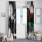 Huey P. Newton Window Curtain Revolutionary Portrait - Panther Graphic Surrender to the Revolution Quote - African Pride