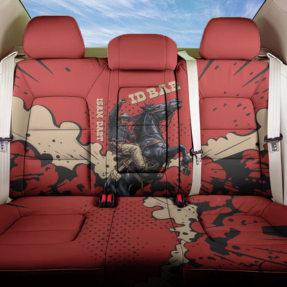 Isom Dart Black Cowboy Back Car Seat Cover Wild West Outlaw Vintage Comic Art