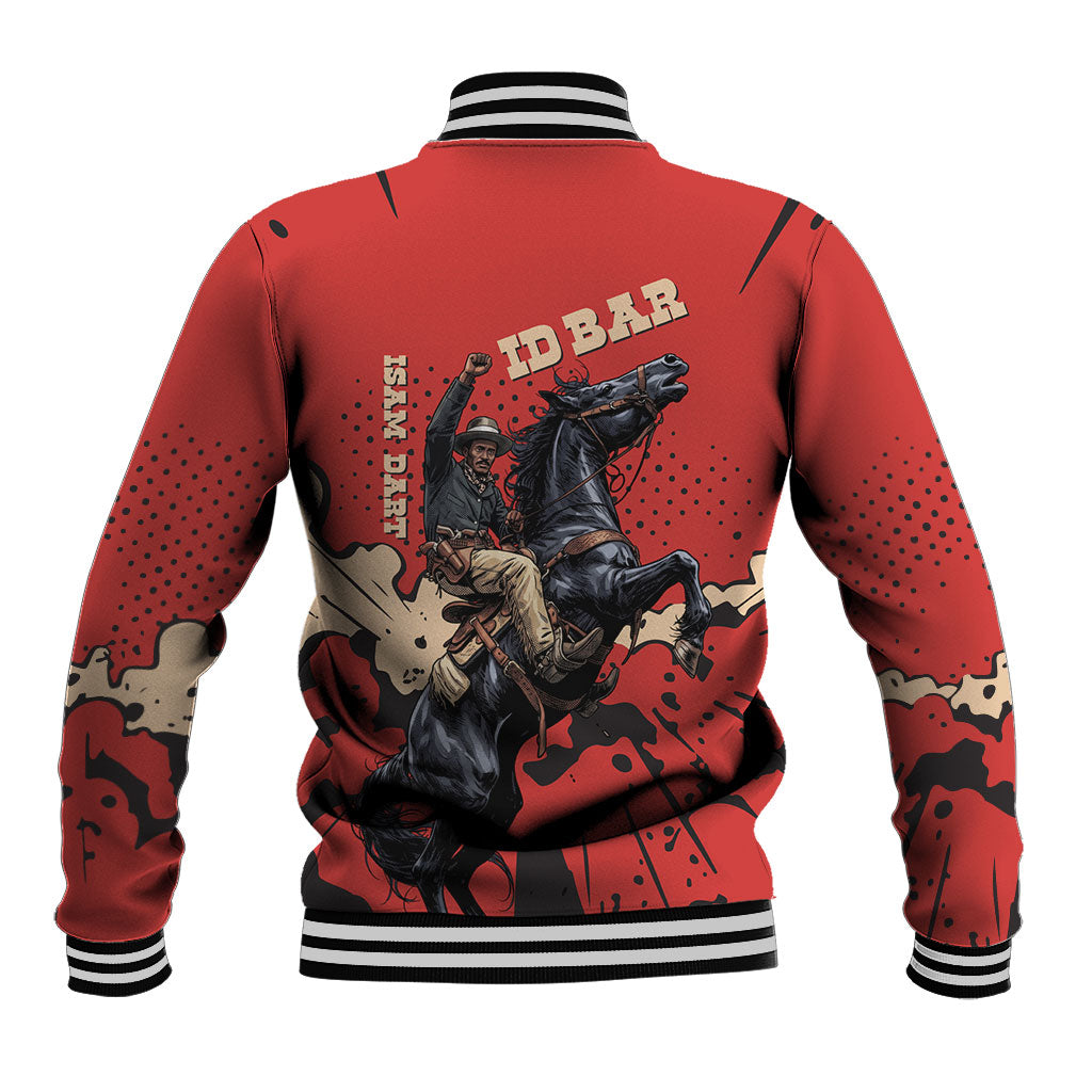 Isom Dart Black Cowboy Baseball Jacket Wild West Outlaw Vintage Comic Art