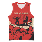 Isom Dart Black Cowboy Basketball Jersey Wild West Outlaw Vintage Comic Art