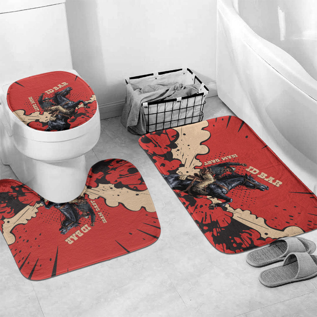 Isom Dart Black Cowboy Bathroom Set Wild West Outlaw Vintage Comic Art