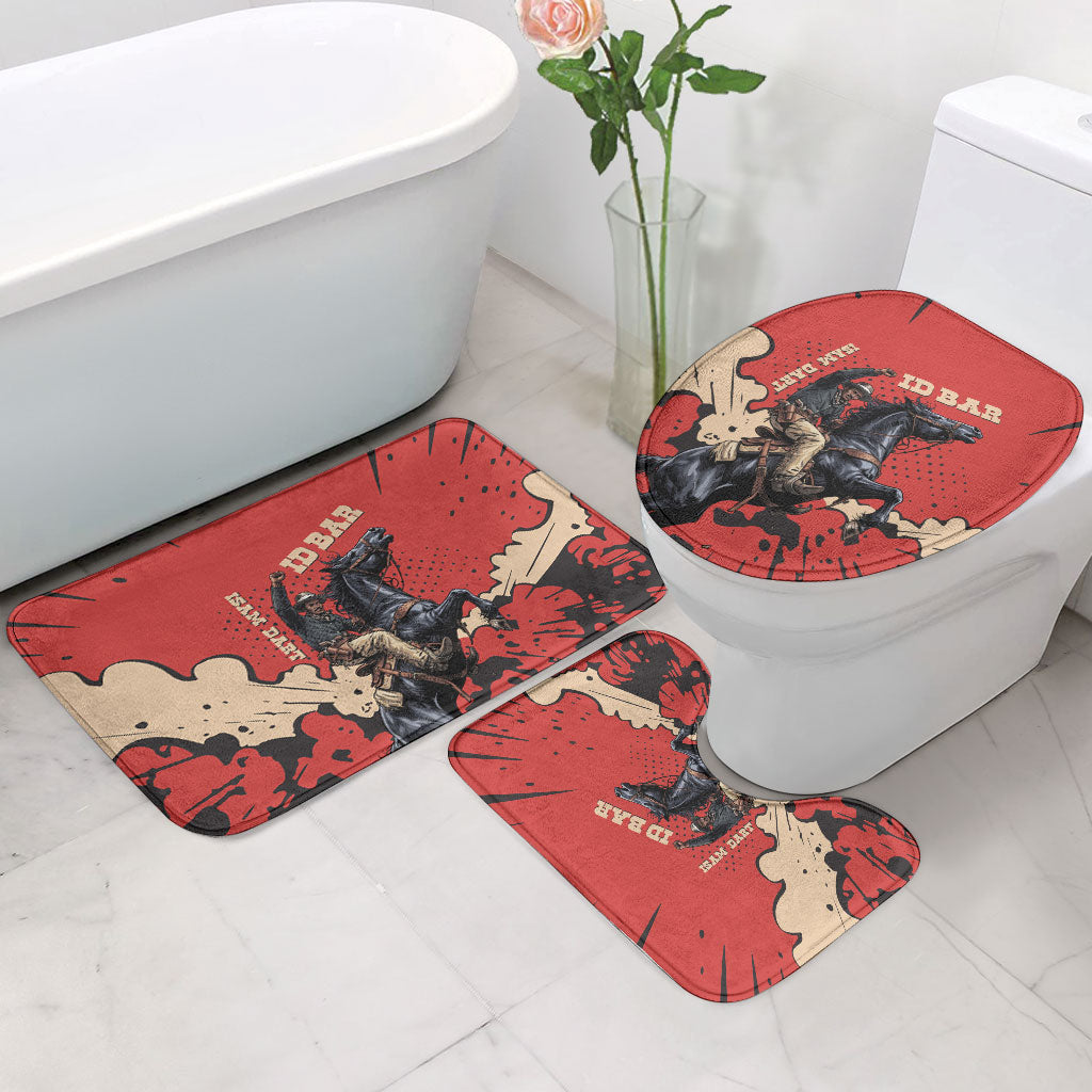 Isom Dart Black Cowboy Bathroom Set Wild West Outlaw Vintage Comic Art