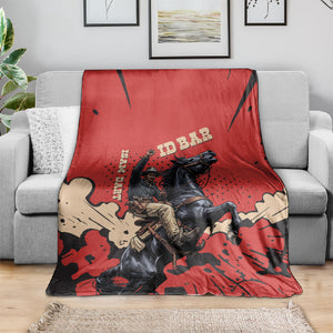 Isom Dart Black Cowboy Blanket Wild West Outlaw Vintage Comic Art