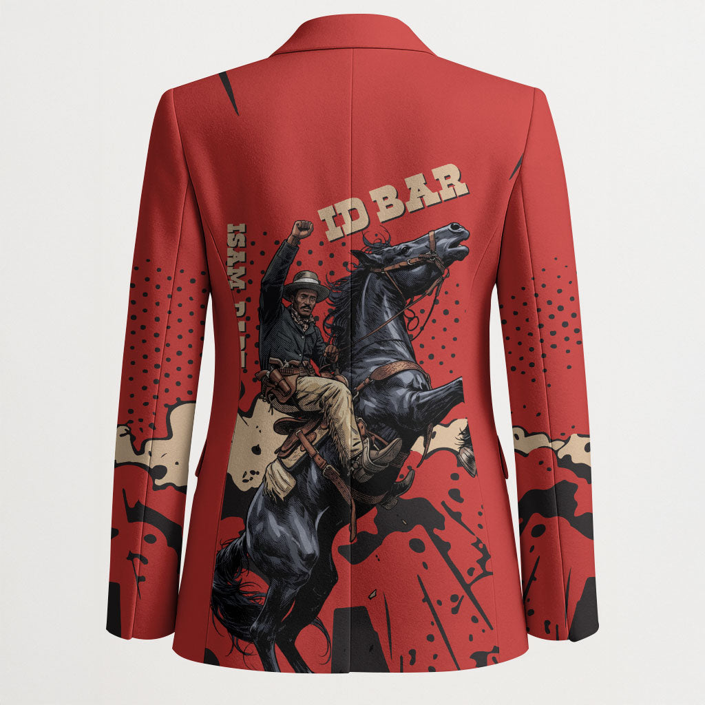 Isom Dart Black Cowboy Blazer Wild West Outlaw Vintage Comic Art