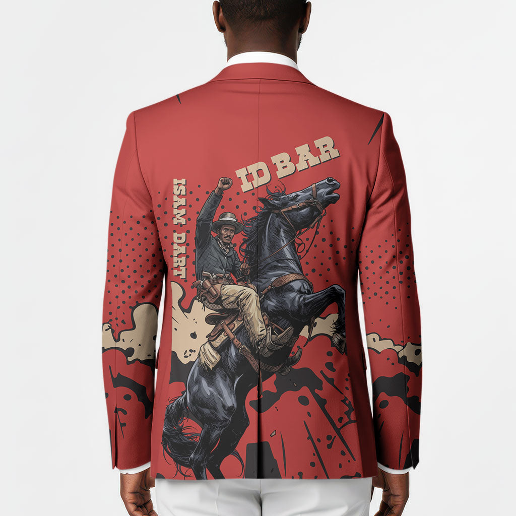 Isom Dart Black Cowboy Blazer Wild West Outlaw Vintage Comic Art