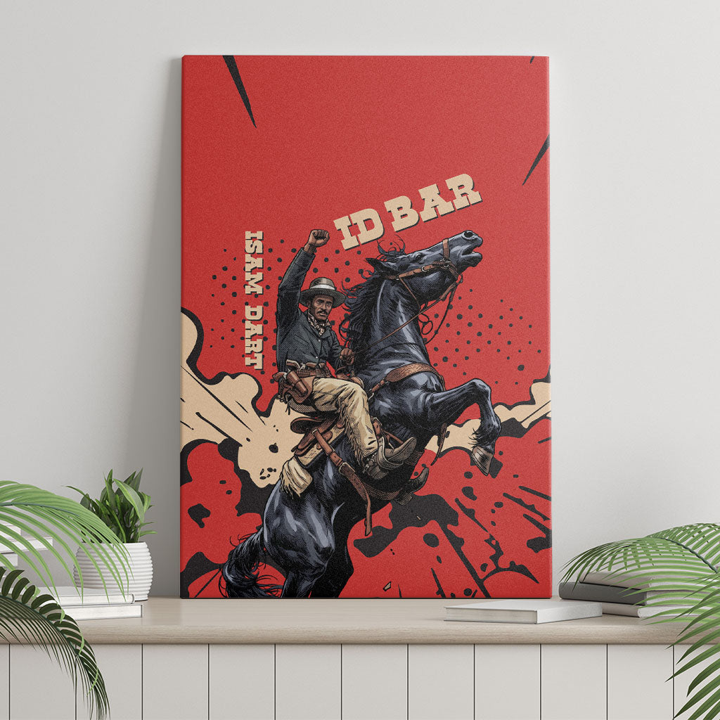 Isom Dart Black Cowboy Canvas Wall Art Wild West Outlaw Vintage Comic Art