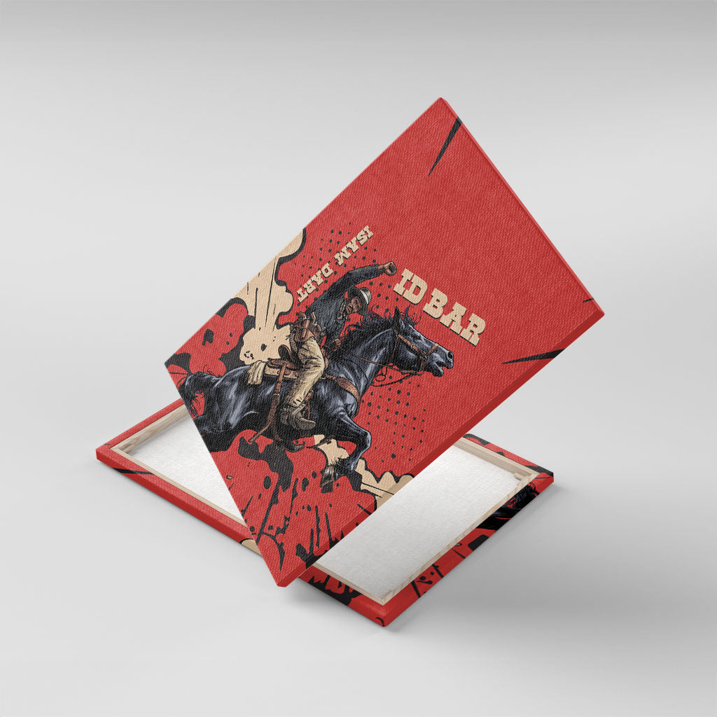 Isom Dart Black Cowboy Canvas Wall Art Wild West Outlaw Vintage Comic Art