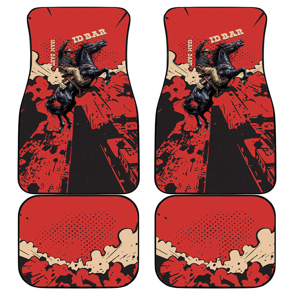 Isom Dart Black Cowboy Car Mats Wild West Outlaw Vintage Comic Art