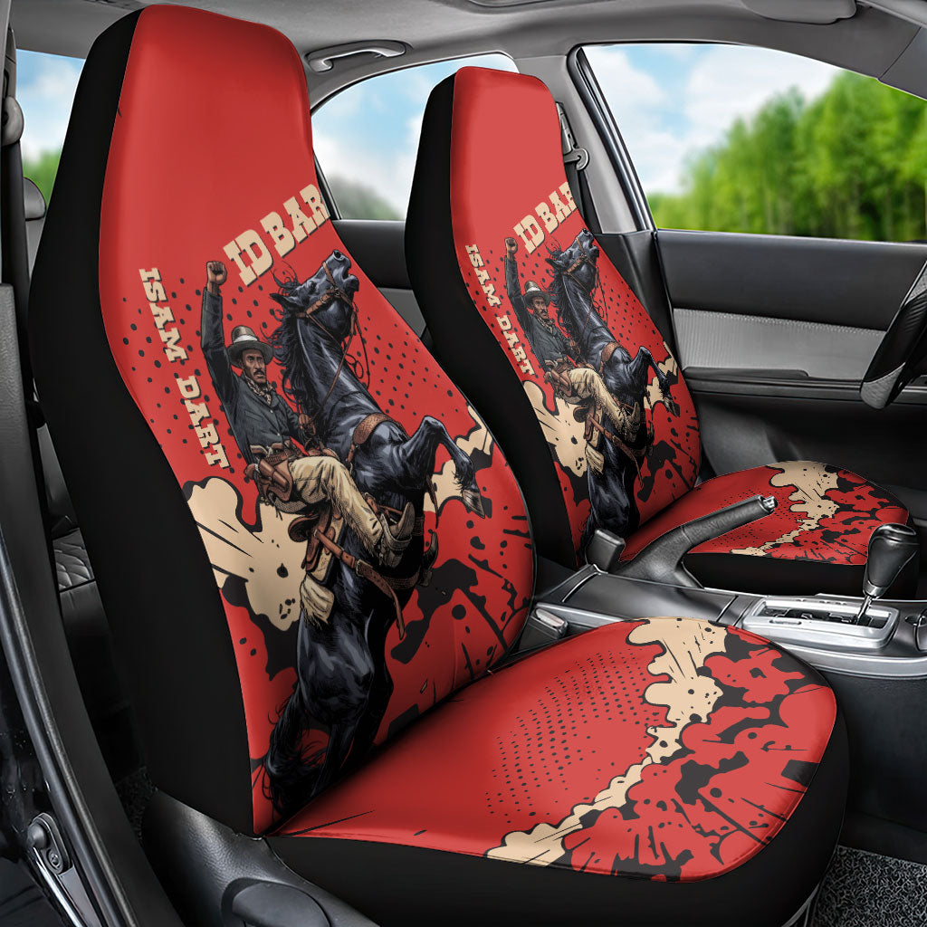 Isom Dart Black Cowboy Car Seat Cover Wild West Outlaw Vintage Comic Art