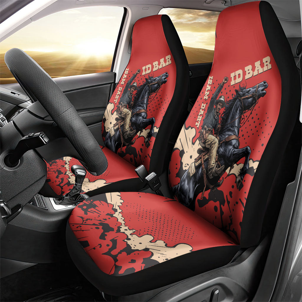 Isom Dart Black Cowboy Car Seat Cover Wild West Outlaw Vintage Comic Art