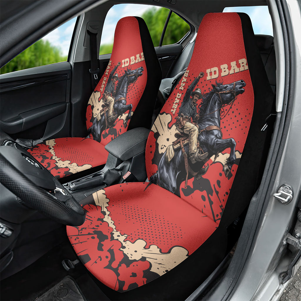 Isom Dart Black Cowboy Car Seat Cover Wild West Outlaw Vintage Comic Art