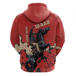 Isom Dart Black Cowboy Hoodie Wild West Outlaw Vintage Comic Art