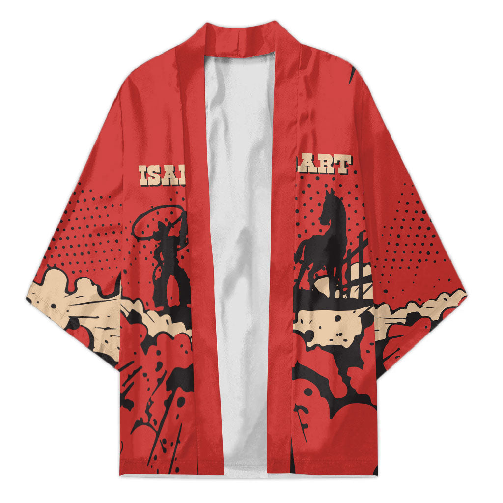 Isom Dart Black Cowboy Kimono Wild West Outlaw Vintage Comic Art
