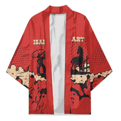 Isom Dart Black Cowboy Kimono Wild West Outlaw Vintage Comic Art