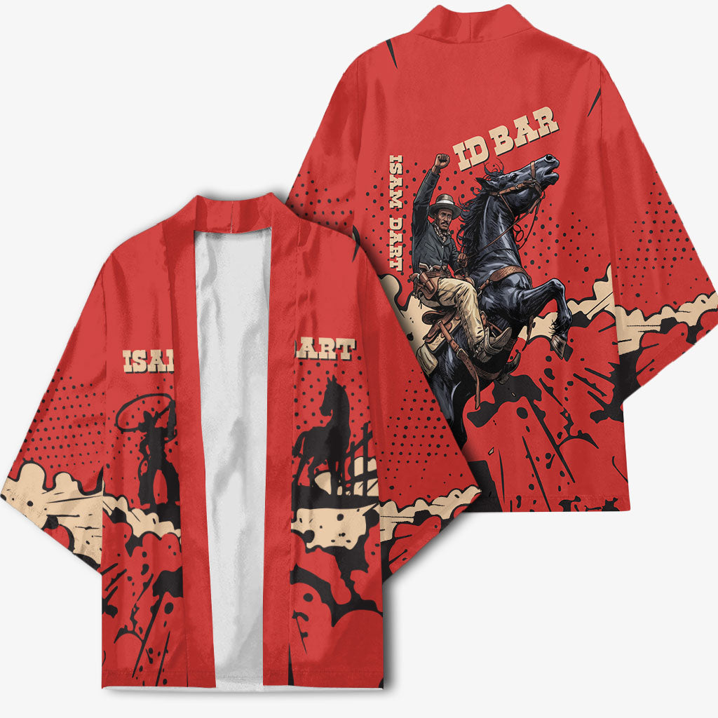 Isom Dart Black Cowboy Kimono Wild West Outlaw Vintage Comic Art