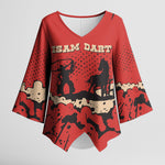 Isom Dart Black Cowboy Kimono Sleeve Blouse Wild West Outlaw Vintage Comic Art