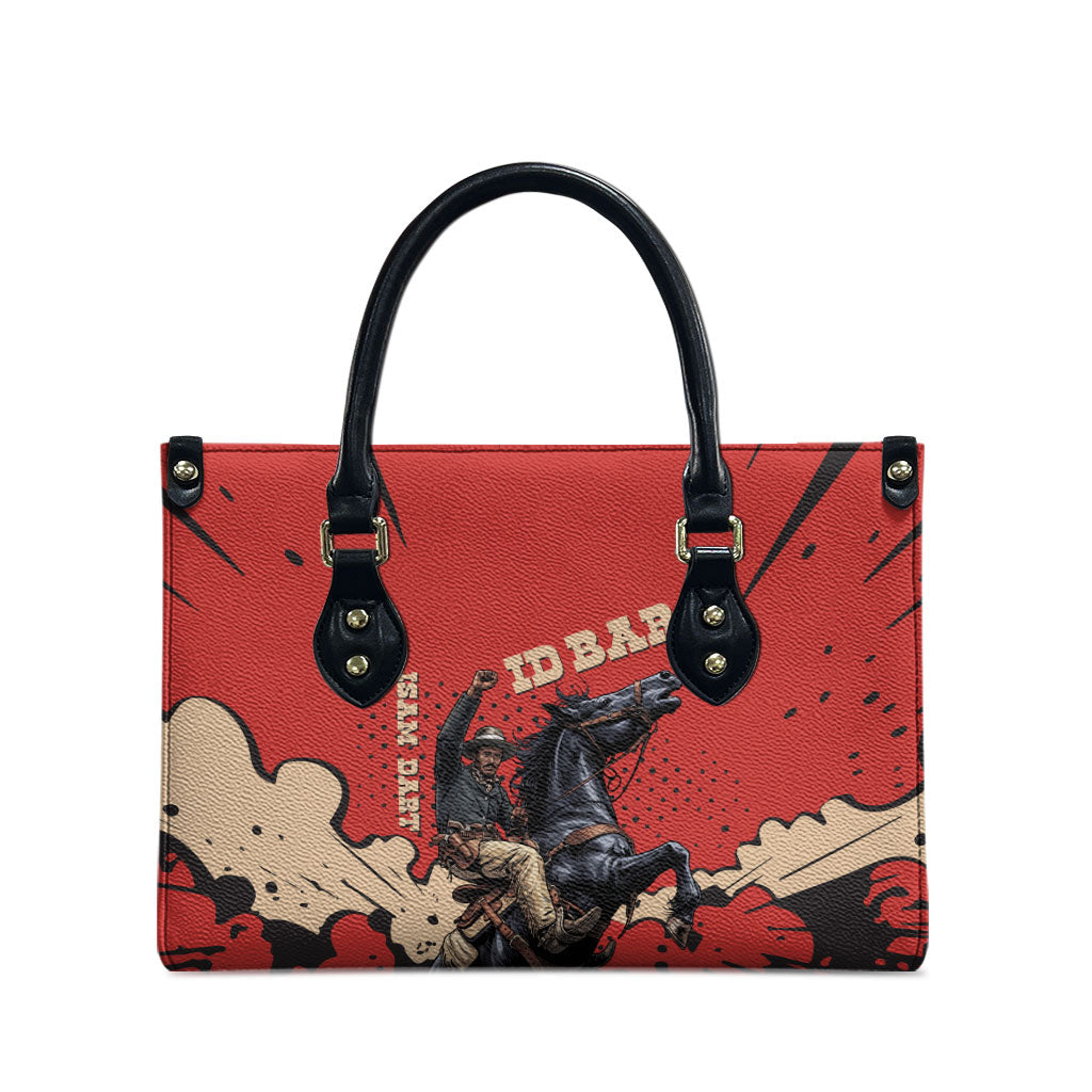Isom Dart Black Cowboy Leather Bag Wild West Outlaw Vintage Comic Art