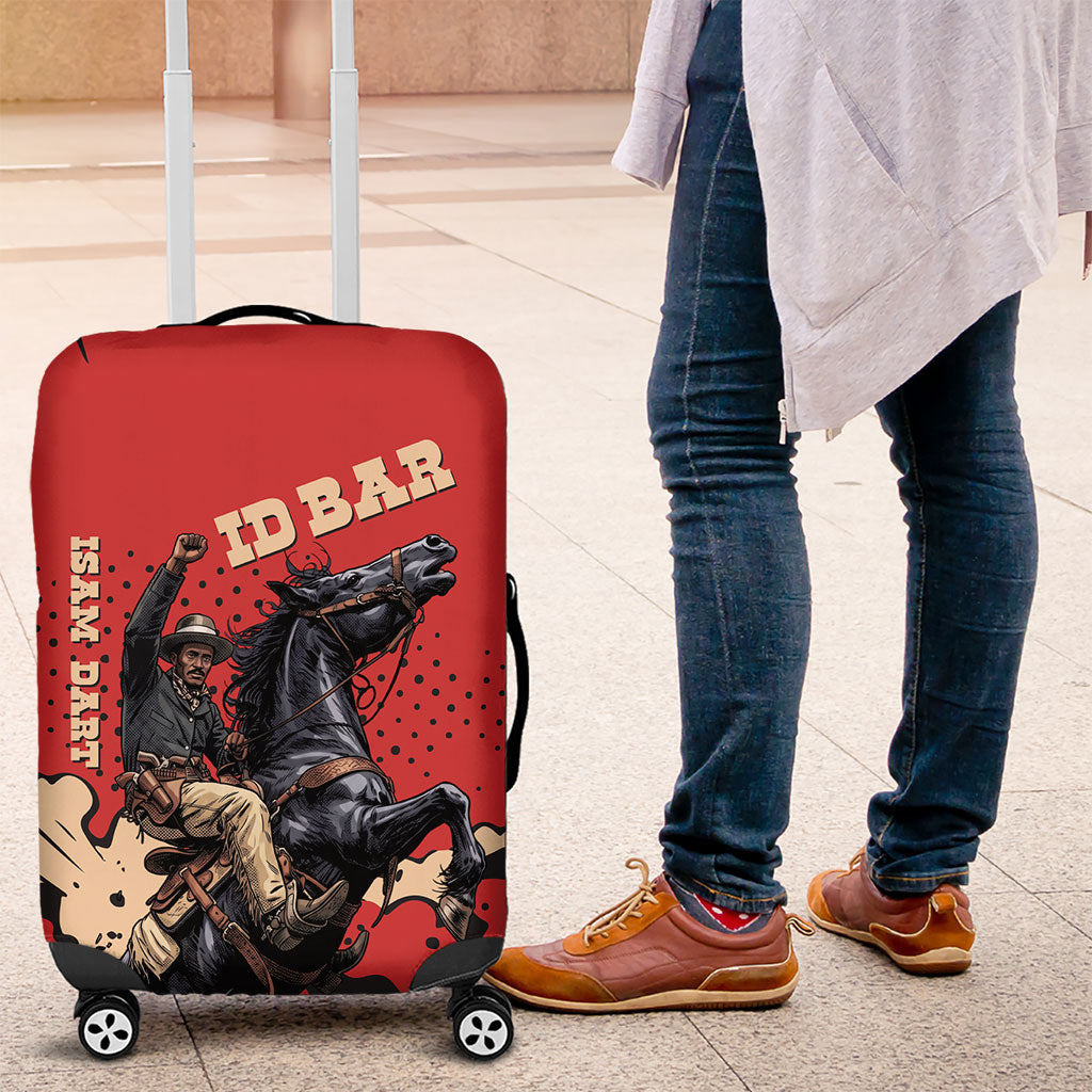 Isom Dart Black Cowboy Luggage Cover Wild West Outlaw Vintage Comic Art