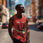 Isom Dart Black Cowboy Men Tank Top Wild West Outlaw Vintage Comic Art