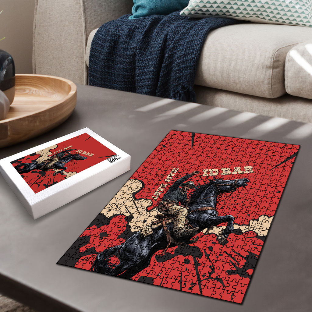 Isom Dart Black Cowboy Puzzle Wild West Outlaw Vintage Comic Art