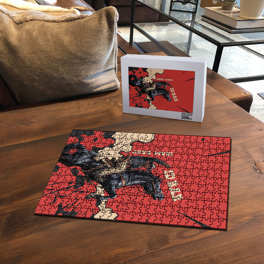 Isom Dart Black Cowboy Puzzle Wild West Outlaw Vintage Comic Art