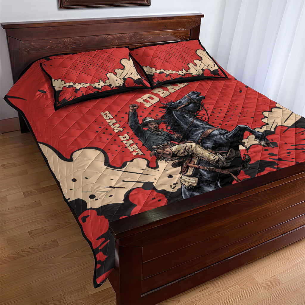 Isom Dart Black Cowboy Quilt Bed Set Wild West Outlaw Vintage Comic Art