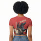 Isom Dart Black Cowboy Raglan Cropped T shirt Wild West Outlaw Vintage Comic Art