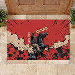 Isom Dart Black Cowboy Rubber Doormat Wild West Outlaw Vintage Comic Art