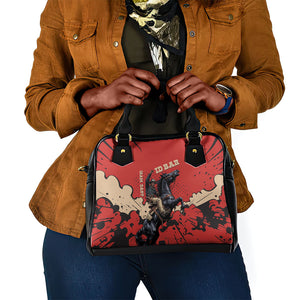 Isom Dart Black Cowboy Shoulder Handbag Wild West Outlaw Vintage Comic Art