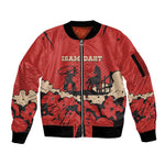 Isom Dart Black Cowboy Sleeve Zip Bomber Jacket Wild West Outlaw Vintage Comic Art