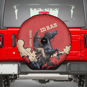 Isom Dart Black Cowboy Spare Tire Cover Wild West Outlaw Vintage Comic Art