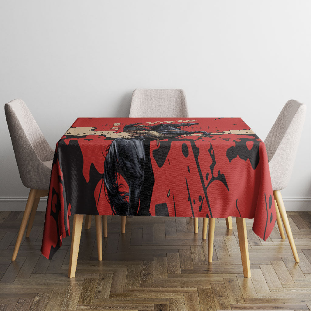 Isom Dart Black Cowboy Tablecloth Wild West Outlaw Vintage Comic Art
