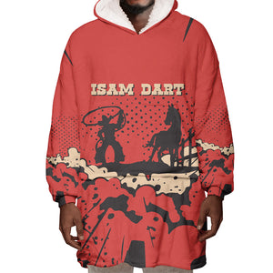Isom Dart Black Cowboy Wearable Blanket Hoodie Wild West Outlaw Vintage Comic Art