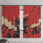 Isom Dart Black Cowboy Window Curtain Wild West Outlaw Vintage Comic Art