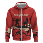 Isom Dart Black Cowboy Zip Hoodie Wild West Outlaw Vintage Comic Art