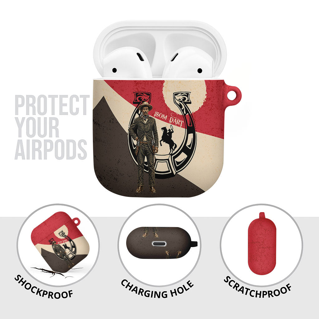 Isom Dart Legend Of The West AirPods Case Vintage Horseshoe Western