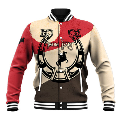 Isom Dart Legend Of The West Baseball Jacket Vintage Horseshoe Western