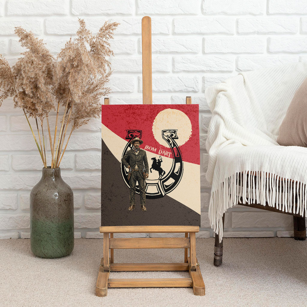 Isom Dart Legend Of The West Canvas Wall Art Vintage Horseshoe Western