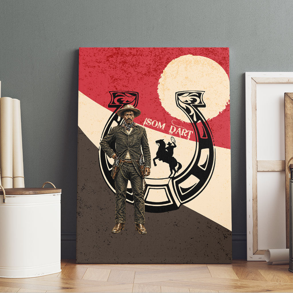 Isom Dart Legend Of The West Canvas Wall Art Vintage Horseshoe Western