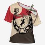 Isom Dart Legend Of The West Cross Shoulder Shirt Vintage Horseshoe Western