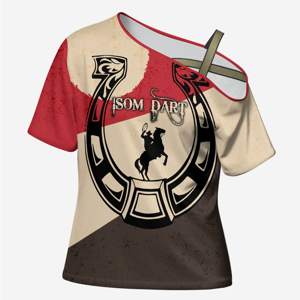 Isom Dart Legend Of The West Cross Shoulder Shirt Vintage Horseshoe Western