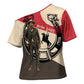 Isom Dart Legend Of The West Cross Shoulder Shirt Vintage Horseshoe Western