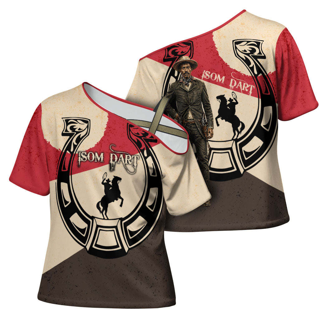 Isom Dart Legend Of The West Cross Shoulder Shirt Vintage Horseshoe Western