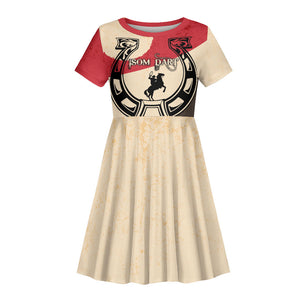 Isom Dart Legend Of The West Kid Short Sleeve Dress Vintage Horseshoe Western