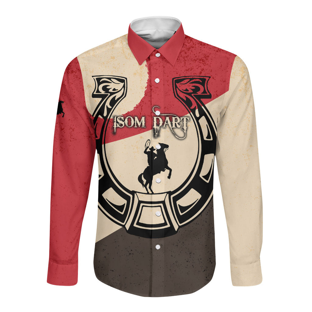 Isom Dart Legend Of The West Long Sleeve Button Shirt Vintage Horseshoe Western
