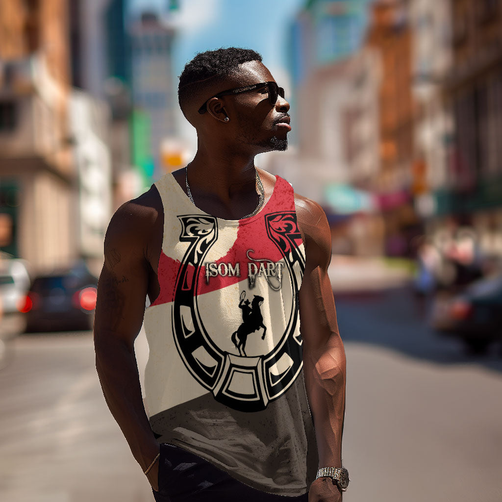 Isom Dart Legend Of The West Men Tank Top Vintage Horseshoe Western