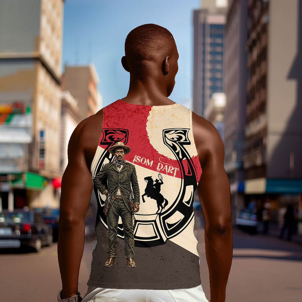 Isom Dart Legend Of The West Men Tank Top Vintage Horseshoe Western