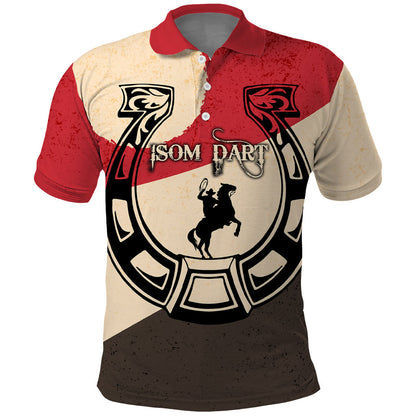 Isom Dart Legend Of The West Polo Shirt Vintage Horseshoe Western